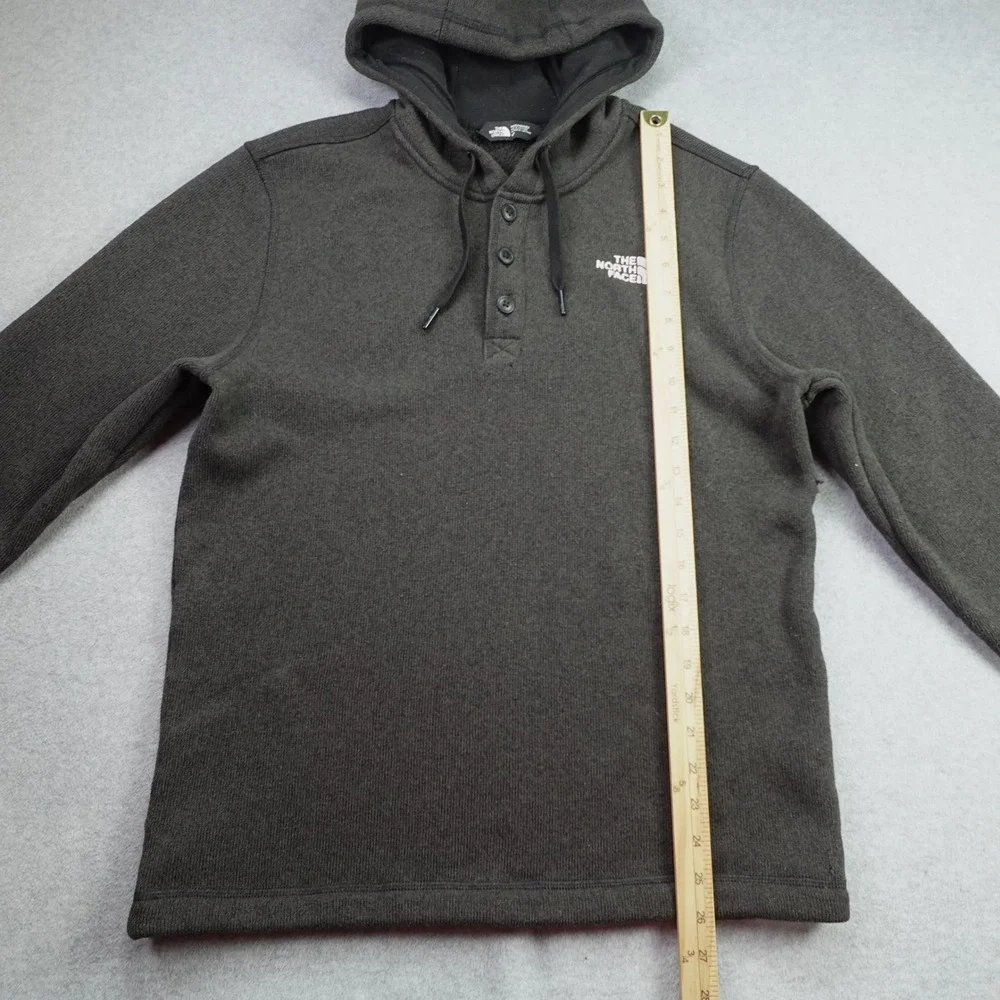 The North Face Sweater Mens Medium Gray Gordon Lyons Outdoor Henley Hoodie
